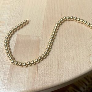14k gold vermeil bead bracelet with clasp - new